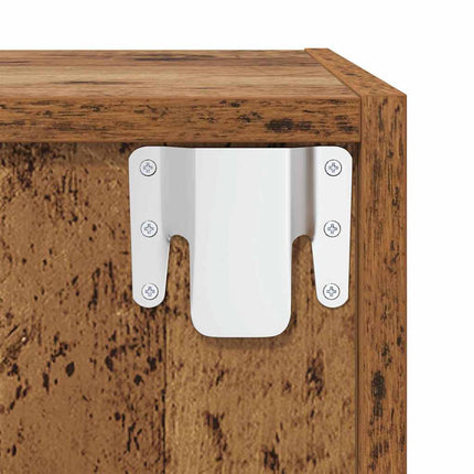 TV-bänkset 2 pcs Gammalt trä 37 x 37 x 142,5 cm Konstruerat trä