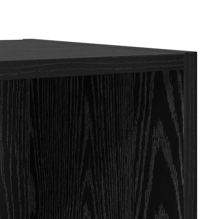 TV-bänkset 2 pcs Svart Ek 37 x 37 x 142,5 cm Konstruerat trä