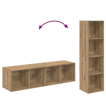 TV-bänkset 2 pcs Artisan Ek 37 x 37 x 142,5 cm Konstruerat trä
