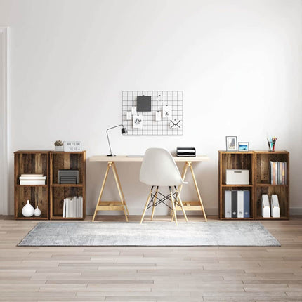TV-bänkset 4 pcs Gammalt trä 37 x 37 x 72 cm Konstruerat trä