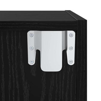TV-bänkset 2 pcs Svart 37 x 37 x 142,5 cm Konstruerat trä