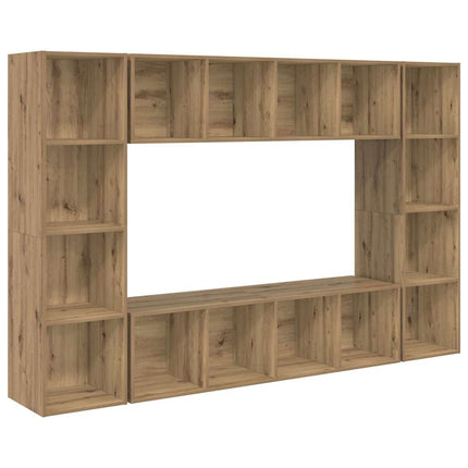 TV-bänkset 4 pcs Brun 37 x 37 x 142,5 cm Konstruerat trä