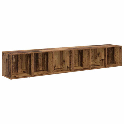 TV-bänkset 2 pcs Gammalt trä 37 x 35 x 107cm Konstruerat trä