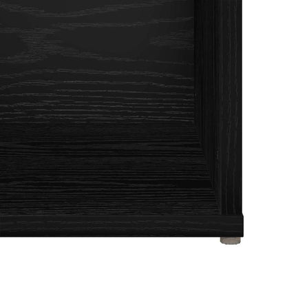 TV-bänkset 2 pcs Svart Ek 37 x 35 x 107cm Konstruerat trä