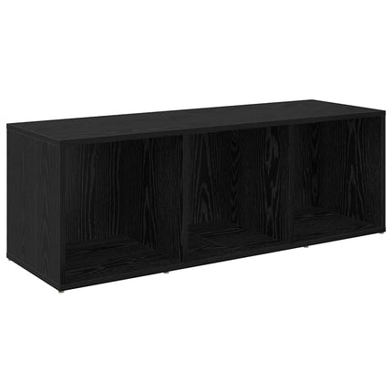 TV-bänkset 2 pcs Svart Ek 37 x 35 x 107cm Konstruerat trä
