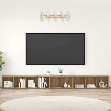 TV-bänkset 3 pcs Artisan Ek 37 x 35 x 107 cm Konstruerat trä