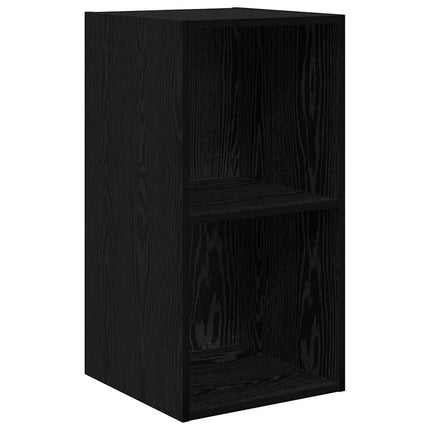 TV-bänkset 2 pcs Svart Ek 37 x 37 x 72 cm Konstruerat trä