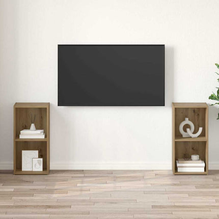 TV-bänkset 2 pcs Artisan Ek 37 x 35 x 72 cm Konstruerat trä