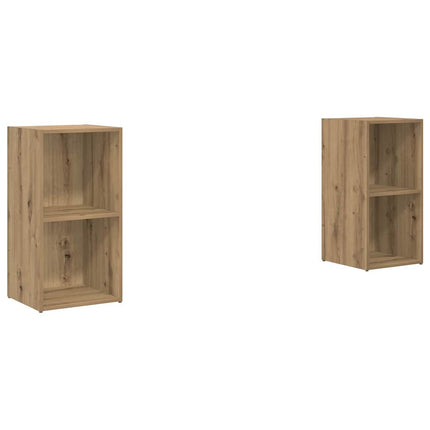 TV-bänkset 2 pcs Artisan Ek 37 x 35 x 72 cm Konstruerat trä