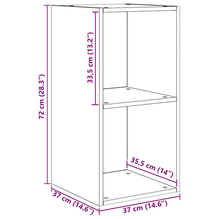 TV-bänkset 4 pcs Gammalt trä 37 x 37 x 72 cm Konstruerat trä