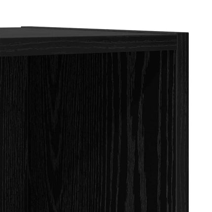TV-bänkset 2 pcs Svart Ek 37 x 37 x 107 cm Konstruerat trä