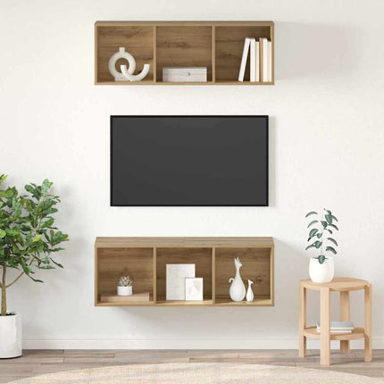 TV-bänkset 2 pcs Artisan Ek 37 x 37 x 107 cm Konstruerat trä