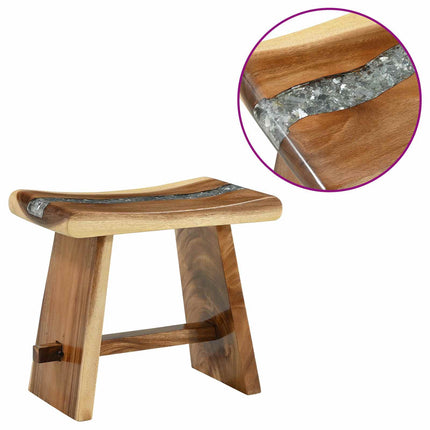 Duschpall Naturfärg 50 x 30 x 44 cm Massivt Suarträd