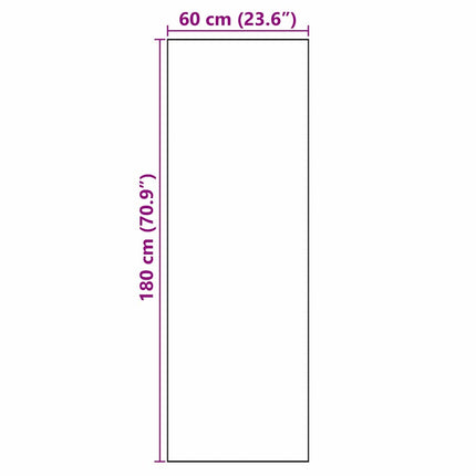 Köksmatta Vit 180 x 60 cm Sammet
