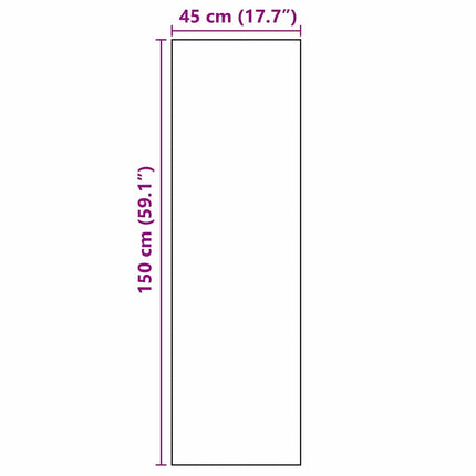 Köksmatta Vit 150 x 45 cm Sammet
