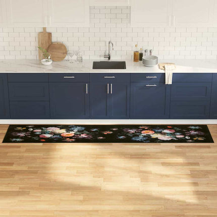 Köksmatta Svart 300 x 60 cm Sammet
