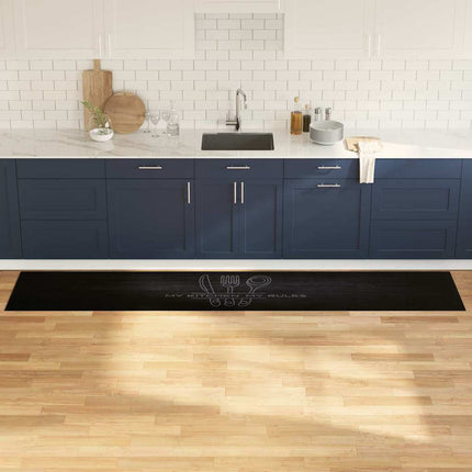 Köksmatta Bestick Svart 300 x 60 cm Sammet