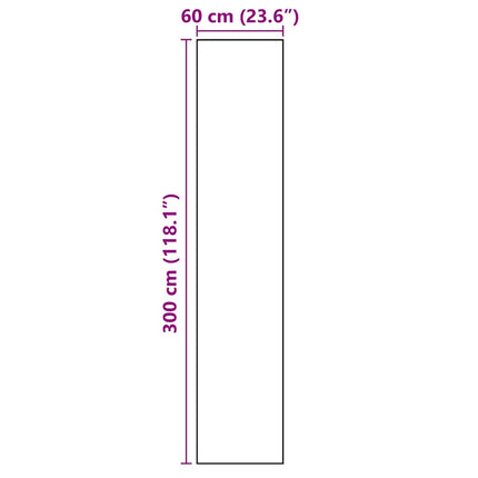 Köksmatta Bestick Svart 300 x 60 cm Sammet
