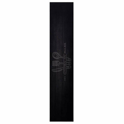 Köksmatta Bestick Svart 300 x 60 cm Sammet