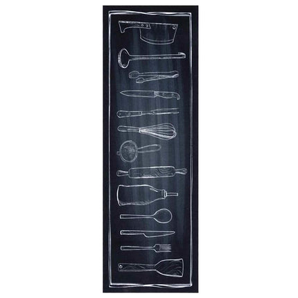 Köksmatta Svart 180 x 60 cm Sammet