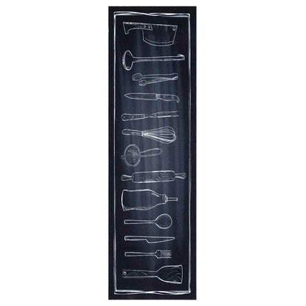 Köksmatta Svart 150 x 45 cm Sammet