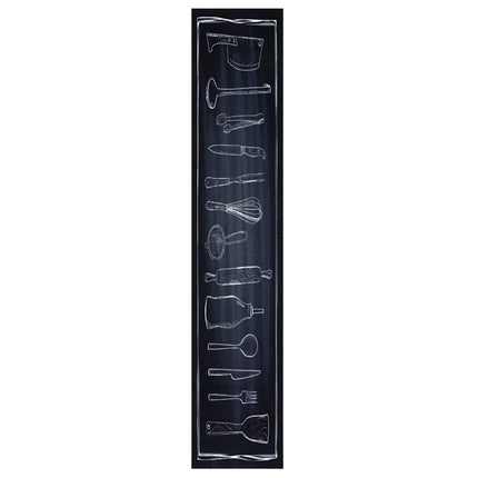 Köksmatta Svart 300 x 60 cm Sammet