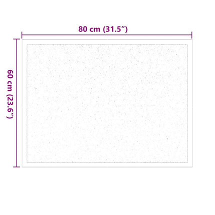 Dörrmatta Ljusgrå 60 x 40 x 1.2 cm Teddytyg