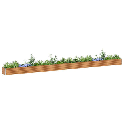 Upphöjd odlingslåda Ljusbrun 775 x 50 x 36 cm Galvaniserat Stål