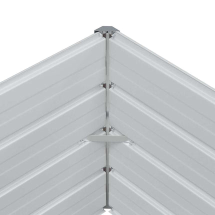 Upphöjd odlingslåda Ljusbrun 480 x 80 x 45 cm Galvaniserat stål
