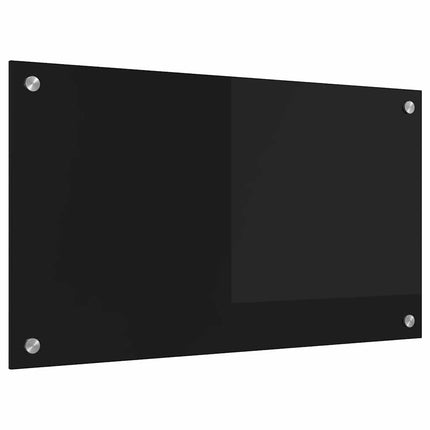 Köksskydd Svart 70 x 40 cm härdat glas