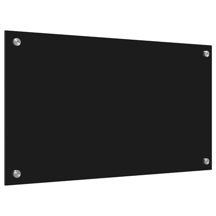 Köksskydd Svart 70 x 40 cm härdat glas