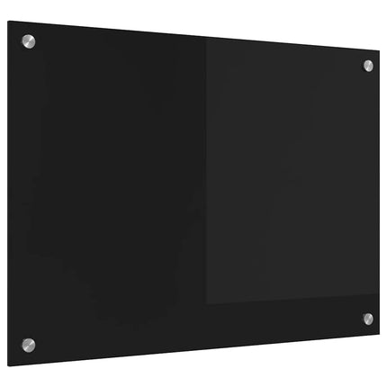 Köksskydd Svart 70 x 50 cm härdat glas