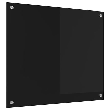 Köksskydd Svart 70 x 60 cm härdat glas