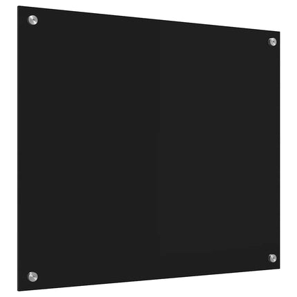 Köksskydd Svart 70 x 60 cm härdat glas
