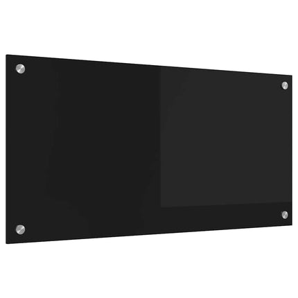 Köksskydd Svart 80 x 40 cm härdat glas
