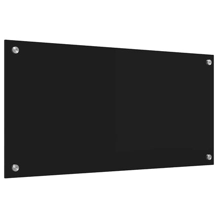 Köksskydd Svart 80 x 40 cm härdat glas