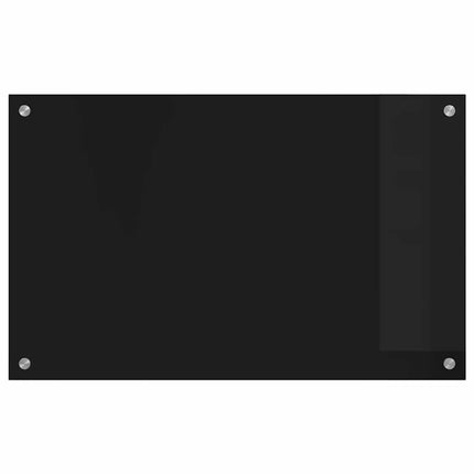 Köksskydd Svart 80 x 50 cm härdat glas