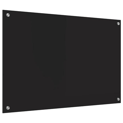 Köksskydd Svart 90 x 60 cm härdat glas