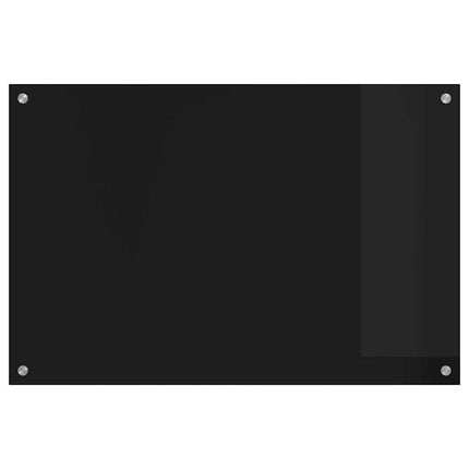 Köksskydd Svart 90 x 60 cm härdat glas