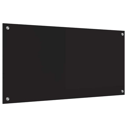 Köksskydd Svart 100 x 50 cm härdat glas
