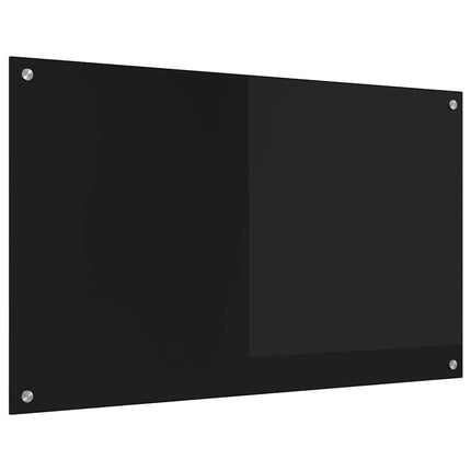 Köksskydd Svart 100 x 60 cm härdat glas