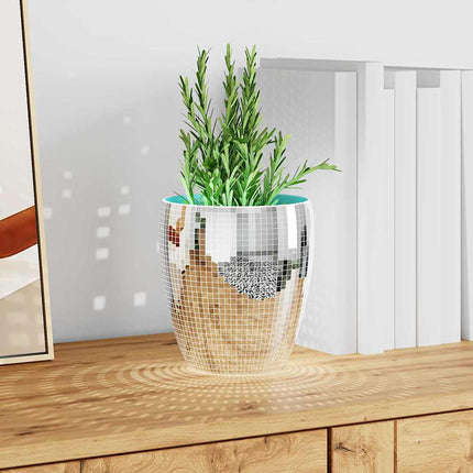 Spegelmosaikplatta Geometriskt 12 pcs Silver 100 x 4 cm Glas