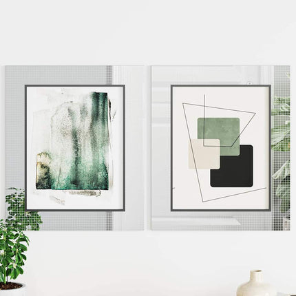 Spegelmosaikplatta Geometriskt 12 pcs Silver 100 x 4 cm Glas