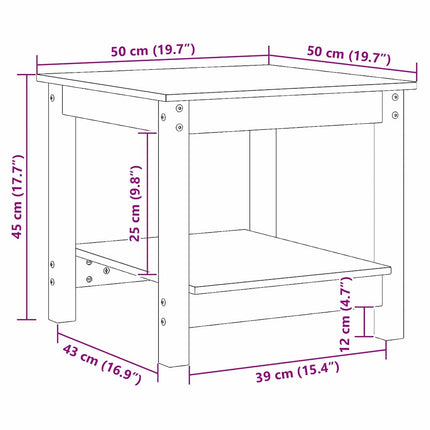 Kaffeebord Vaxbrun 50 x 50 x 45 cm Massiv furu
