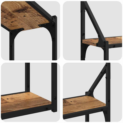 Vägg hylla Väggmonterat Gammalt trä 60 x 21 x 51 cm