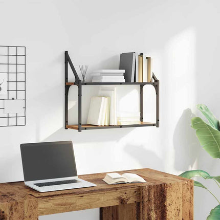 Vägg hylla Gammalt trä 60 x 21 x 51 cm Konstruerat trä