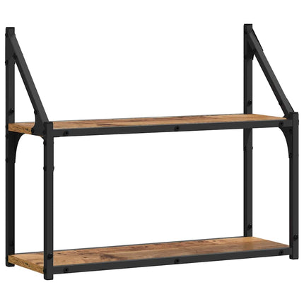Vägg hylla Gammalt trä 60 x 21 x 51 cm Konstruerat trä