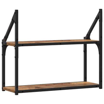 Vägg hylla Gammalt trä 60 x 21 x 51 cm Konstruerat trä
