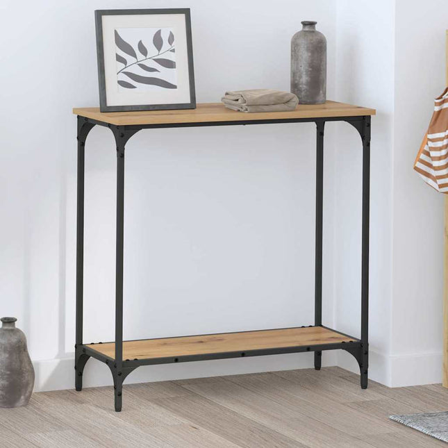 Konsolbord artisan ek 75 x 30.5 x 75 cm Konstruerat trä