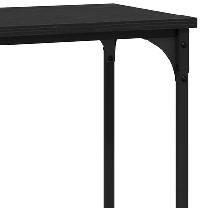 Konsolbord med hylla Svart ek 75 x 30.5 x 75 cm Konstruerat trä